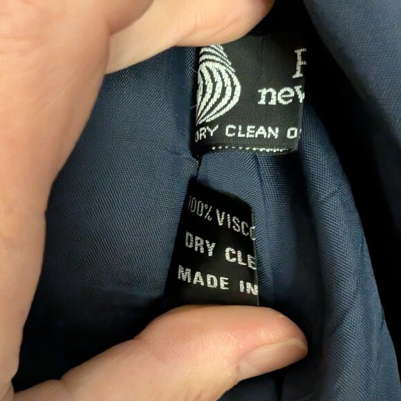 Vintage 48T DONEGAL Tweed Wool Blue Blazer Sport Coat Jacket Bespoke Ireland - Picture 15 of 16